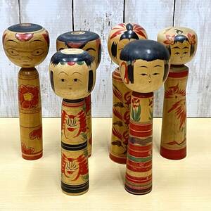  kokeshi 6 пункт совместно . земля игрушка традиция kokeshi народные товары kokesi(0525-24)