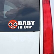BABY　ステッカー　外貼り　マスクレッド　車　リアガラス用　ベイビーインカー　ベビーインカー　セーフティーステッカー　赤ちゃん_画像2