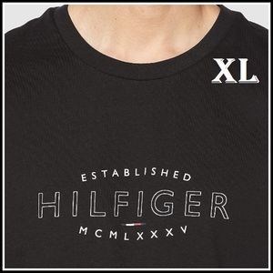 HILFIGER CURVE LOGO TEE ブラック　XLサイズ TOMMY HILFIGER #ngTOMMY