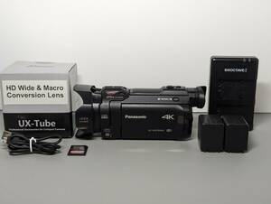 【ワイコン付・4Kビデオカメラ】Panasonic HC-WXF990M【ワイコン(UX-WL01)＋予備バッテリー＋デュアル充電器+SDカード付】