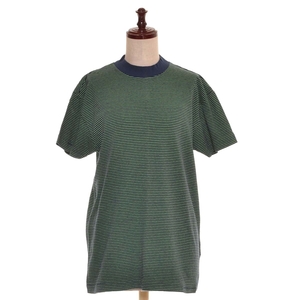 *492488 YOUNG&OLSEN The DRYGOODS STORE Young and orusenY&O 0 short sleeves T-shirt border T size 4 lady's made in Japan green 