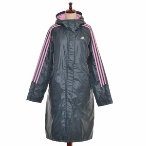 *493559 adidas Adidas * coat cotton inside bench coat size OT lady's dark green pink 