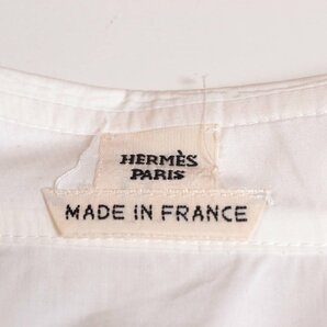 ◇491638 HERMES エルメス ブラウス H刺繍ポンチョ型ドルマンシャツ サイズ34 レディース ホワイトの画像8