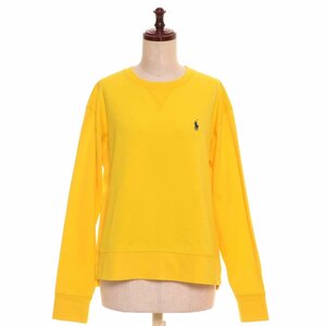 ◇505032 POLO RALPH LAUREN ラルフローレン トレーナー ◆スウェットVガゼットPO サイドリブスリット サイズM レディース イエロー