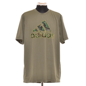 ●485700 adidas アディダス ◯Tシャツ 半袖 プラクティスシャツ GM2111 サイズXO メンズ カーキ グリーン