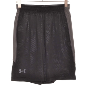 〇509573 UNDER ARMOUR アンダーアーマー UA ○ハーフパンツ ショート スポーツウェア サイズM クロコダイル柄 メンズ ブラック