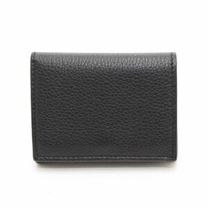 △514010 Cisei シセイ 三つ折り財布 P1030 LD FOLDING WALLET WITH COIN PURSE カーフレザーミニウォレット 牛革 ネロ ブラック