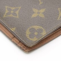 □511526 LOUIS VUITTON ルイヴィトン 二つ折り札入れ 財布 モノグラム ポルトビエカルトクレディ M60879 メンズ ブラウン_画像4