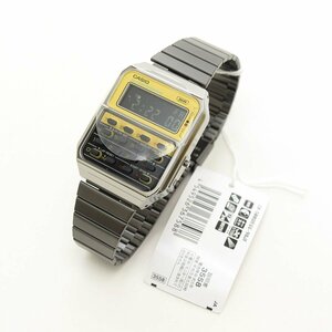 ◆510471 新品同様 CASIO カシオ デジタル 腕時計 CLASSIC Heritage Colors データバンク CA-500WEGG-9BJF メンズ イエロー ガンメタリック