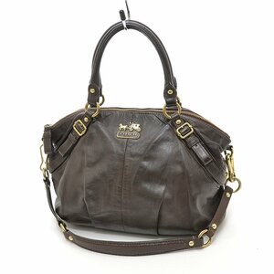 *392930 COACH Coach 2WAY shoulder bag 15960 leather lady's Brown 