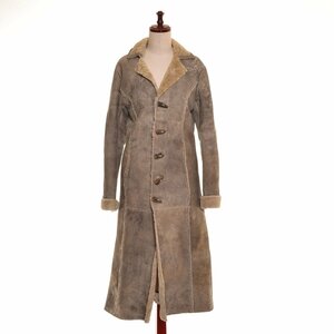 *496786 Earl Jean Earl Jean * длинное пальто мутоновое пальто размер S кожа ягненка женский серый бежевый 