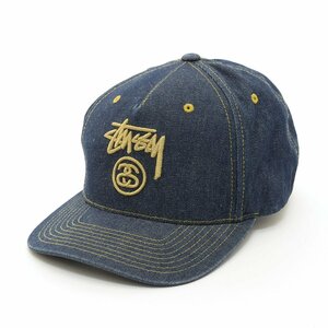 ◆507192 STUSSY ステューシー ◆デニムキャップ 帽子 スナップバック サイズOSFA メンズ インディゴ