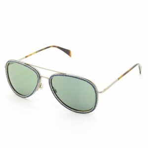 ^514957 DIESEL diesel sunglasses #DENIMEYE Denim Teardrop DL-0167 metal frame / full rim blue silver tortoise shell pattern 