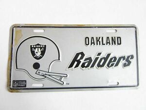 《Raiders》オークランド・レイダース/ナンバープレート型/看板/インテリア/店舗什器やディスプレイに《NFL公式ライセンス品》/D136