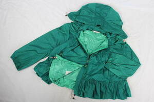 82 Moncler lady's badge nylon Parker mountain parka jacket green ST-BREUC 1 P57 regular goods 