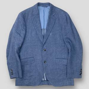 美品 定価7.3万 HACKETT LONDON / ハケットロンドン 23SS DELAVE LINEN HERRINGBONE JACKET / リネンヘリンボーンジャケット HM442070R 40R