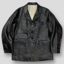 極美品 T.T (Taiga Takahashi) / タイガタカハシ 23AW SACK LEATHER JACKET / サックレザージャケット Lot.803 38 SSM3496 ホースレザー_画像1