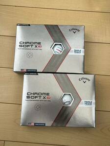 【送料無料】 キャロウェイ Callaway クロムソフト CHROME SOFT X LS ゴルフボール Golf balls 2ダース ホワイト 白 トリプルトラック