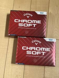 【送料無料！新品！】 キャロウェイ Callaway クロムソフト CHROME SOFT ゴルフボール Golf balls 2ダース ホワイト 白 トリプルトラック