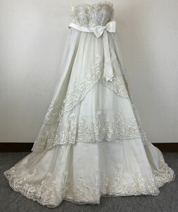 E31IC14 松尾 MATSUO ウェディングドレス カラードレス 5-9T 中古 白 ホワイト 貸衣裳 ブライダル