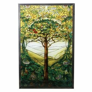 セール！即納！25cmステンドグラスティファニー-ツリーオブライフ『生命の木』アートグラス工芸装飾コレクション輸入品