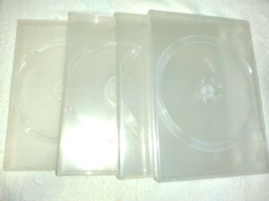 DVDトールケース　１枚収納　透明・クリア　4個セット