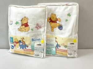 Disney pooh くまのプーさん 肌カバー、掛ふとんカバー 丸八真綿 シングル 2点セット