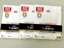 B.V.D. 丸首 半袖 Ｔシャツ L ホワイト メンズ 肌着 綿 100％ インナー 3枚 まとめて_画像1