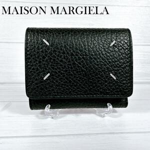 MAISON MARGIELA メゾンマルジェラ 三つ折り財布 コンパクト ZIP ジップ ウォレット ブラック SA3UI0010 スリーフォールド ブラック