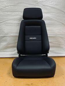 13.レカロ RECARO LX-VF 黒フェイクレザー張り替え 張替え 張替 ブラックシングルステッチ 両側ダイヤル