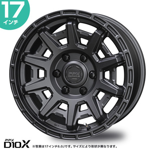 〔4本セット〕PPX D10X 17インチ 7.0J 35 5-114.3 マットダークガンメタリッ ホイール4本 AME 共豊