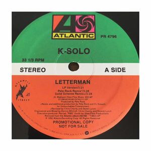 K-Solo Letterman / The Formula 12inch