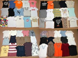 R20* large amount 120 put on set T-shirt shirt blouse tank top no sleeve cardigan tunic etc. set sale old clothes flima together short sleeves 