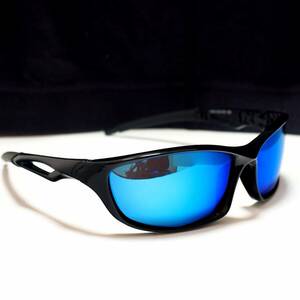 [ new goods ] polarized light sunglasses blue black fishing Golf sport fishing 