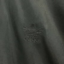 【アディダス トレフォイル刺繍レトロジャージ】レア 90s チャーム ジャージ M 黒 adidas 古着 [231207-004]_画像8