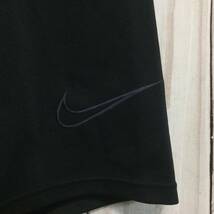 【ナイキ ハーフパンツ】90s ロゴ刺繍 銀タグ XL 黒 NIKE 古着 [240220-013]_画像7