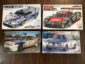 ★ポルシェ911GT1　ニッサンR390GT1　トヨタ カローラWRC　BMW 2002ti　1/24プラモデル未組立品