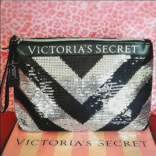 VICTORIA'S SECRET☆スパンコール☆ポーチ☆クラッチバッグ ◆ビクトリアシークレット
