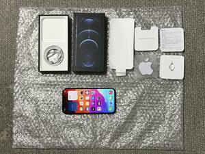 極上美品 Apple iPhone 12 Pro Max 128GB パシフィックブルー MGCX3J/A docomo SIMフリー