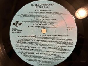 Souls Of Mischief 93 'Til Infinity レアプロモ　黒盤　1st LP classic 名盤