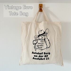 【autohof berg】Vintage Euro Toto bag ユーロトートバッグ エコバッグ used 古着