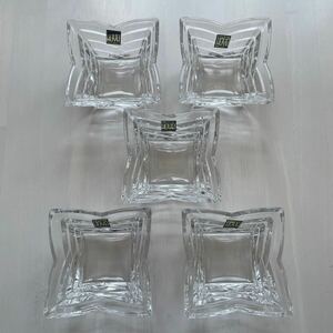 新品　HOYA クリスタル ガラス 小鉢 5個セット　日本製　シンプルでお洒落なデザイン