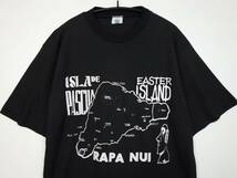 C404/80s/IORANA/イースター島/モアイ像/シングルステッチ/半袖Tシャツ/50/50/ブラック系/メンズ/Sサイズ_画像3