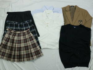 C453/ as good as new /CONOMI/KURI-ORI/ clio li/ made in Japan / color blaser / blouse / skirt / cardigan / lady's /BL/LL/69/8 point set / uniform /