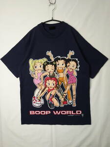 C566/98s/Changes/チェンジーズ/アメリカ製/ベティブープ/ベティちゃん/BOOP WORLD/GIRL POWER/半袖Tシャツ/シングルステッチ/メンズ/L