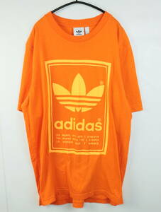 C153/Adidas Originals/アディダスオリジナルス/半袖Tシャツ/デカロゴ/オレンジ系/メンズ/XOサイズ/美品/