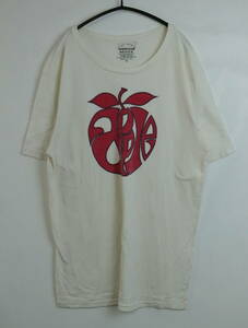 C199/MIXTA/ミクスタ/アメリカ製/HAND PRINTING/APPLE/Tシャツ/プリントTシャツ/メンズ/Mサイズ/ホワイト