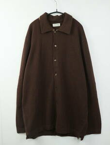B75/Gran Sasso/ Italy made /melino wool Ultra fine cashmere knitted shirt cardigan / brown group / men's /48 size 