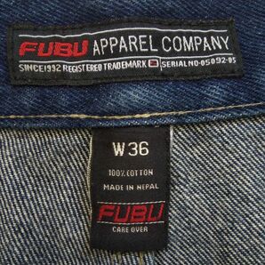 FUBU APPAREL COMPANY ハーフパンツ バギーショーツ ブルー W36 デニム 00s Y2K ダボパン ストリート フブ の画像5
