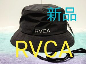 【新品 RVCA（ルーカ）】シンプルロゴ あご紐付バケットハット【2024春夏】BE04A958